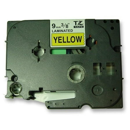 BROTHER - P-Touch Label Tape Black on Yellow 3/8" / 9mm
