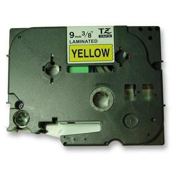 BROTHER - P-Touch Label Tape Black on Yellow 3/8" / 9mm