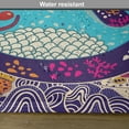 thumbnail image 6 of Ambesonne Whale Place Mats Set of 4, Bubble Waves Starfish, Standard Size, Purple Aqua, 6 of 6