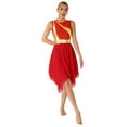 thumbnail image 3 of CHICTRY Womens Metallic Color Block Patchwork Lyrical Contemporary Dance Dress, 3 of 7