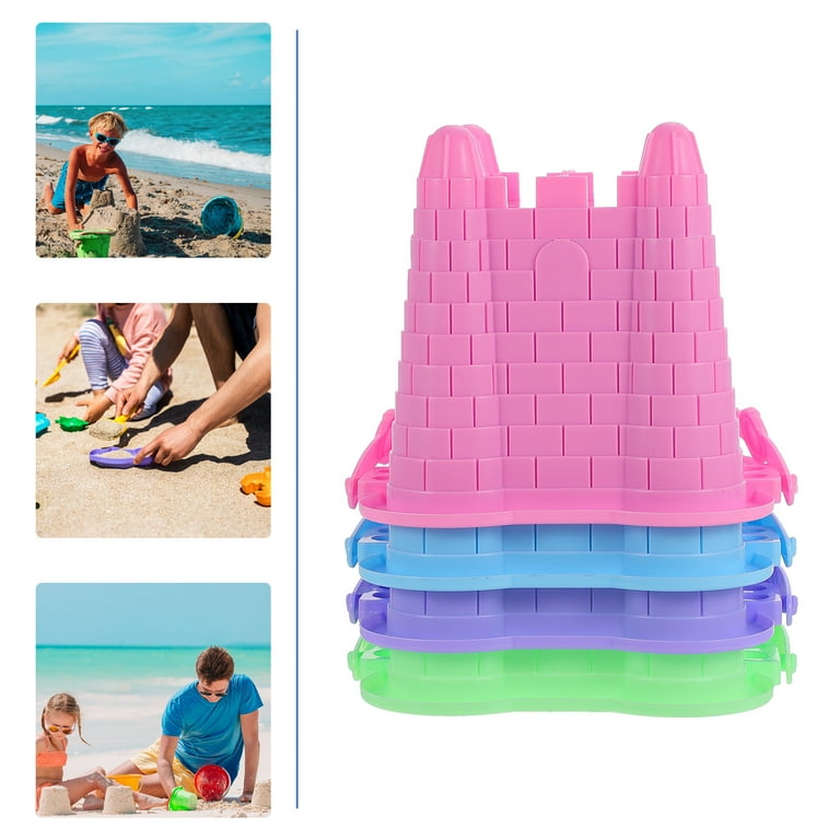Sand Castle Beach Toys Buckets Mold Bucket Snow Building Kit Maker Pail Brick Toy Play Summer Kids Set Pool Sandcastle Walmart