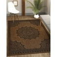 thumbnail image 3 of CAMILSON Summer Medallion, Washable Outdoor Indoor Area Rug, Nut Brown, 8x10, 3 of 9