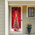 thumbnail image 1 of Panneau de Porte Vache et Bonhomme de Neige Décoration de Fête Rideau de Porte, 1 of 5
