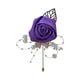 thumbnail image 1 of Inteprter Broche de boda para hombres y mujeres, hermoso ramillete Vintage de tela para bodas y eventos románticos Kits de decoración para fiestas azul púrpura, 1 of 6