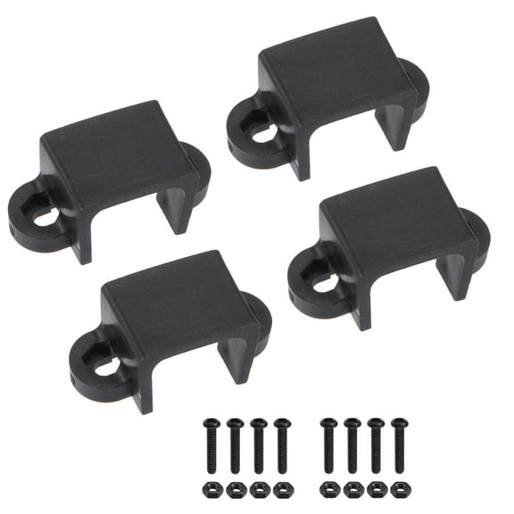 Uxcell Motor Mounting Bracket Motor Base 11.5mm Black with Screws Nuts for N20 Micro Gear Motor 4 Pack