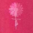 thumbnail image 5 of Wild Bobby, Faith Pink Ribbon Sunflower, Breast Cancer Awareness, Women Tri-Blend Racerback Tank Top, Shocking Pink, X-Large, 5 of 5