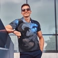 thumbnail image 4 of Fotbe Black And Blue Lightning Dragon Camiseta Polo de Golf para Hombre con Estampado – Camisa Deportiva Transpirable con Cuello Abotonado-Small, 4 of 6