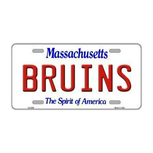Metal Vanity License Plate Tag Cover Boston Bruins Hockey Team