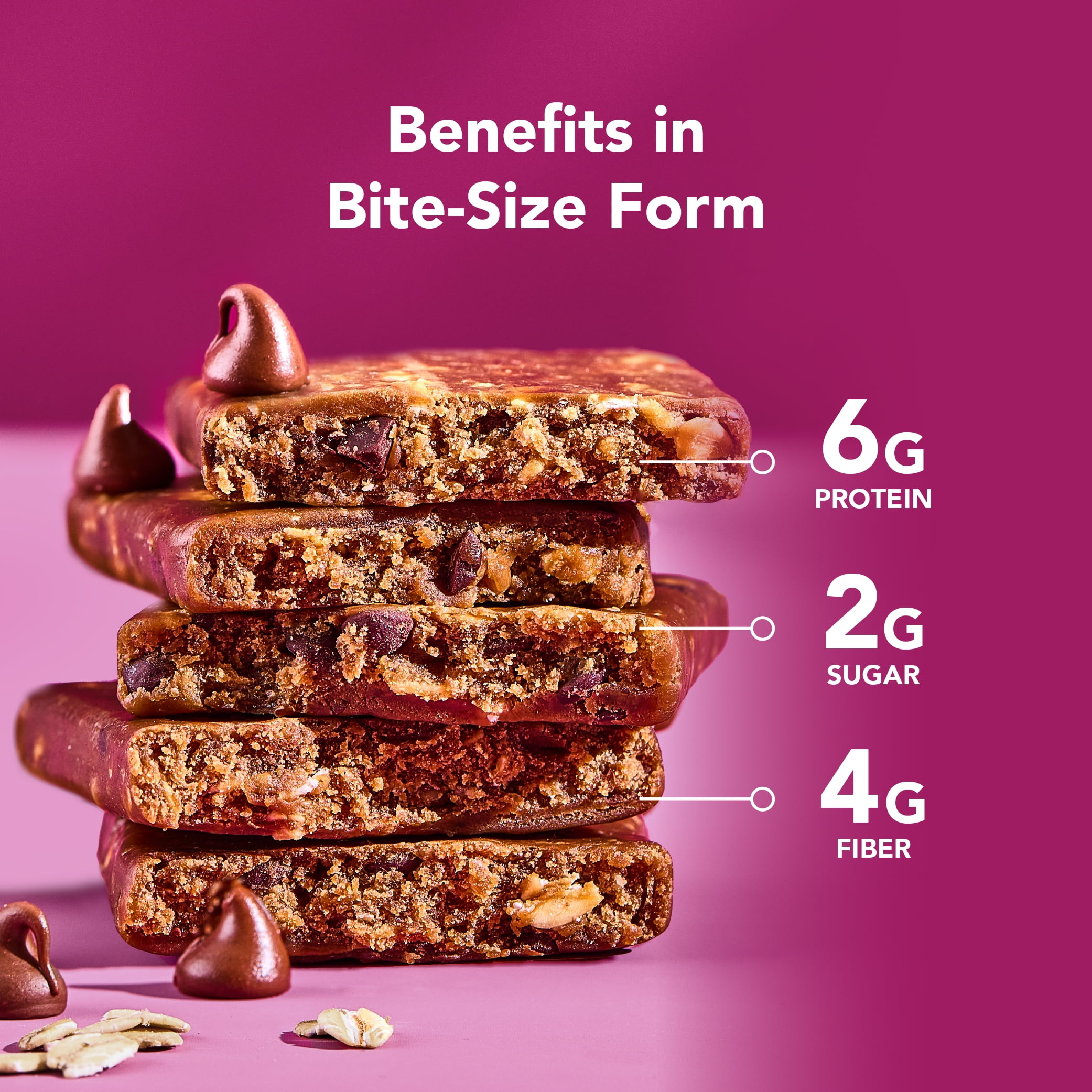 ALOHA, Plant Based Protein, Mini Bars, Oatmeal Chocolate Chip (Pack of 20)