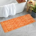 thumbnail image 5 of Bathroom Runner Rug 20x59 inch Long Boho Bath Mat Non-Slip Moroccan Farmhouse Orange Bath Rug Soft Velvet Machine Washable Bathroom Mats for Tub Sink Shower, 5 of 6