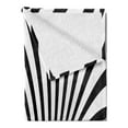 thumbnail image 2 of Abstract Surreal Soft Flannel Fleece Blanket, Optical Illusion Stripes Monochrome Spiral Wirlpool Like Artwork, Cozy Plush for Indoor and Outdoor Use, 50" x 70", Charcoal Grey White, by Ambesonne, 2 of 5