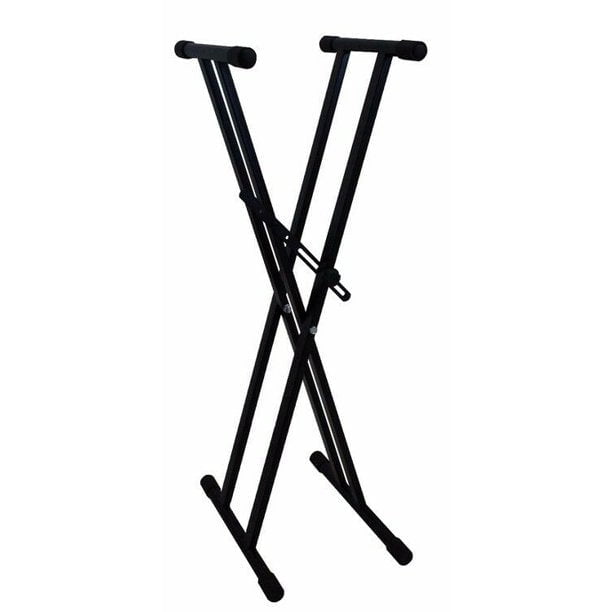 Mr. Dj KS350 Adjustable Metal Music Keyboard Electronic Piano Dual Tube X Stand Standard Rack