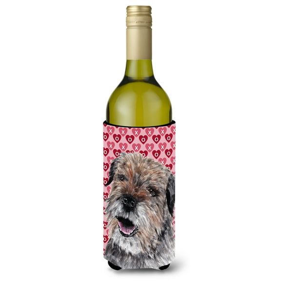 Border Terrier Hearts and Love Wine Bottle Hugger