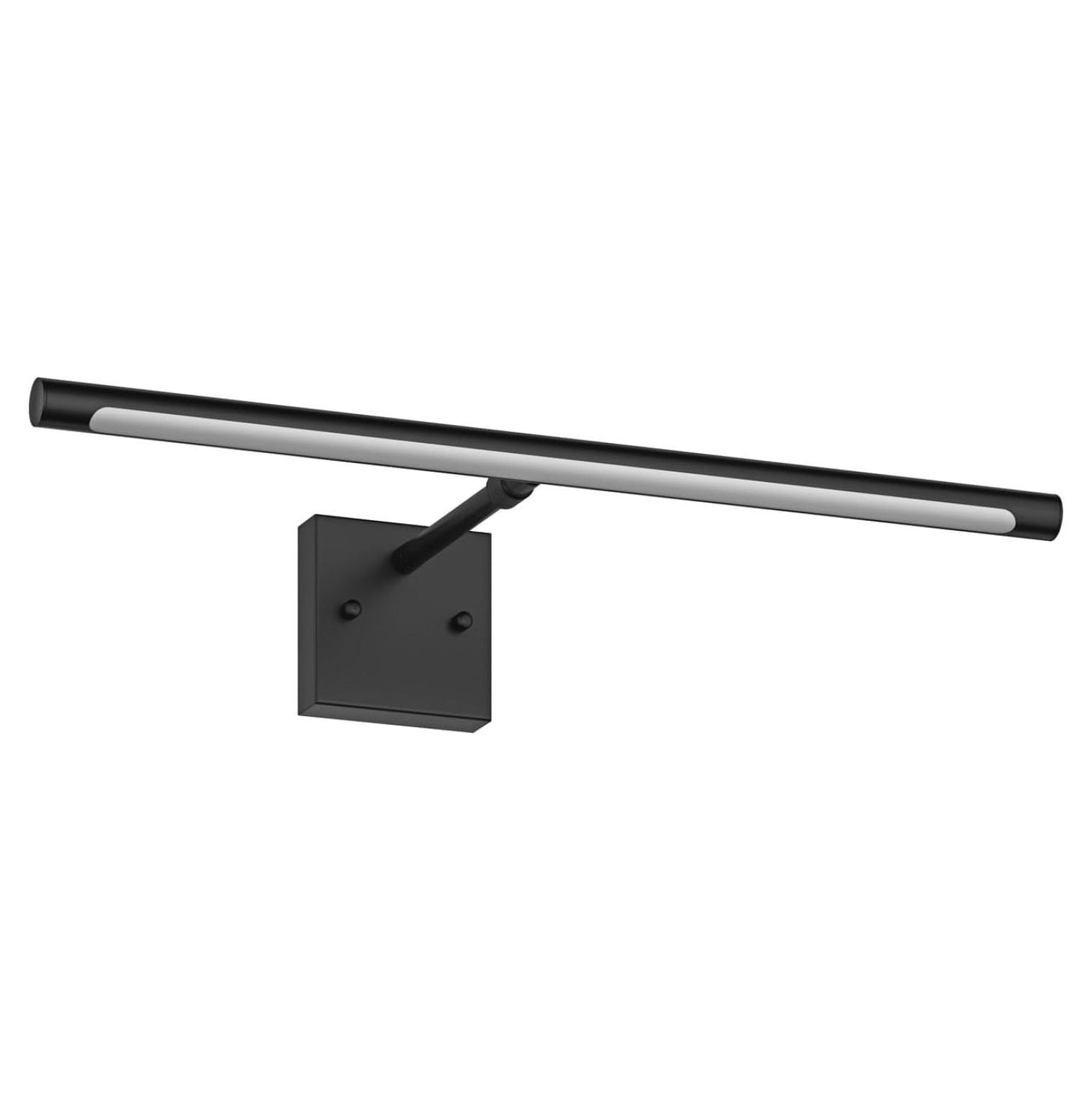 23.81" Modern LED Vanity Light Fixture, 12W Bathroom Vanity Lights, 3CCT, Dimmable, 360° Rotatable, Stretchable, Black Bathroom Lighting Fixture Over Mirror Bath Sconces