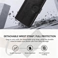 thumbnail image 4 of Case For Google Pixel 10a Butterfly Flower Multi-card Holder Zipper Wallet With Lanyard Magnetic Clasp Flip Stand Leather Phone Case,Black,For Google Pixel 10a, 4 of 8