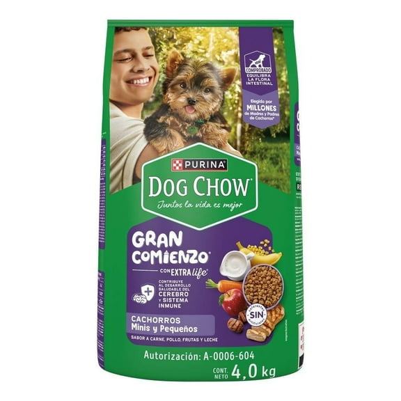 Alimento para Perro Dog Chow Extra Life Cachorro Minis y Pequeños sabor Carne y Pollo 4 kg