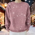 thumbnail image 2 of Sweaters For Women Cozy Knitted Casual Loose Pullover Sweater Fashion Cowl Neck Long Sleeve Sequin Lapel Collar Fall Winter Trendy Tops 3Xl Womens Sweaters, 2 of 9
