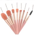 thumbnail image 3 of 8pcs Mini Makeup Brushes Set, Makeup Brush Kit for Blush, Eye Brushes for Blending, Shadow, Eyelash, Lip and Brow - Perfect Touch Up Makeup Kit (Pink), 3 of 4