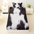 thumbnail image 4 of Manfei Farm Cow Spot Twin Sheets 3pcs,Minimalist Animal Pattern Bedding,Black White,1 Flat Sheet,1 Fitted Sheet and 1 Pillowcase, 4 of 6