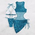 thumbnail image 3 of asdoklhq Swimsuit for Women Print Swimwear Three-piece Slim Swimsuit Straped Swimsuits Green M, 3 of 5