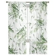 thumbnail image 7 of Sheer Curtains 96 inches Long, Robin on Eucalyptus Branch Green Summer Birds Watercolor Light Filtering Sheer Window Curtains Rod Pocket Voile Drapes for Bedroom Living Room, 52"W x 96"L 2 Panels, 7 of 7