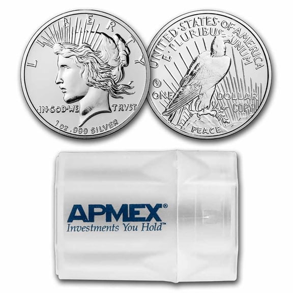 1 oz Silver Round - Peace Dollar (20-Count Tube)