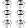thumbnail image 1 of Anillos de desbordamiento de fregadero, 6 piezas Cocina Baño Lavabo Desbordamiento Tapa decorativa redonda de desbordamiento Tapa de tapón de drenaje Insertar en el orificio, 1 of 5