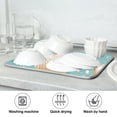 thumbnail image 7 of Seastar Seashells Dish Drying Mat Microfiber Kitchen Pad Large Counter Absorbent Dish Mats Drainer Rack 18"x24", 7 of 7