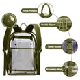 thumbnail image 3 of DAKIMOE Clear Backpack Heavy Duty Large Capacity PVC Transparent Waterproof Bag for School Stadium College Men Women, 3 of 7