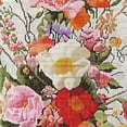 thumbnail image 6 of WYYP Flowers Bouquet Embroidery Round Tablecloth - Outdoor Picnic Camping and Indoor Kitchen Dining Party - 100% Polyester Fiber - Great for Home Kitchen/Parties/Holiday Dinner White, 6 of 8