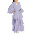 thumbnail image 2 of XXWXYD Girls Musli𝗆 𝖨slamic Dress for Children Chiffon Abaya 𝖣ubai Kaftan Prayer Dress Full Length Robe, Modest Traditional Casual Daily Wear for Kids 𝖨slamic Dress, 2 of 8