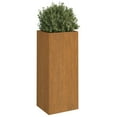 thumbnail image 3 of vidaXL Planter 12.6"x11.4"x29.5" Corten Steel, 3 of 9