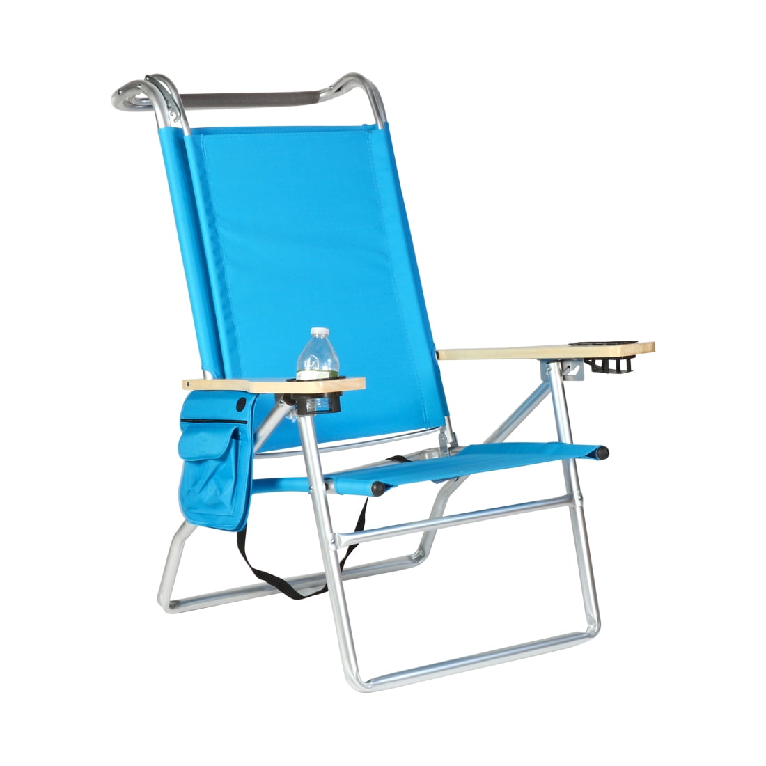 Deluxe 4 Reclining Positions Lightweight High Aluminum Beach Chair