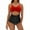 Red, variant on High Waisted Swimsuits for Women Women Solid Color Back Set Swimsuits Bathing Suits Tankinis Swimwear Green,L