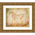 thumbnail image 1 of Murdock, Ramona 32x26 Gold Ornate Wood Framed with Double Matting Museum Art Print Titled - Horse Anatomy 201, 1 of 4