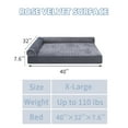 thumbnail image 4 of KSIIA Washable Pet Couch Bed for XLarge Dogs，40"x32" Orthopedic Dog Bed with Non-Slip Bottom, 4 of 8
