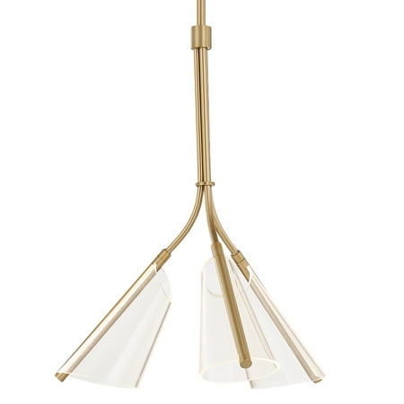 

Kuzco Lighting Pd62622 Mulberry 3 Light 22 Wide Led Chandelier - Brushed Gold / Light