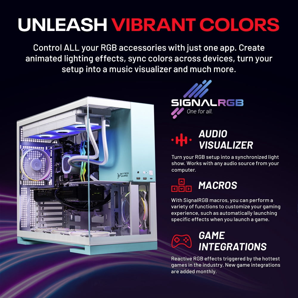 Skytech Aqua Gaming PC Desktop AMD Ryzen 7 9800X3D NVIDIA GeForce RTX 5070 Ti 2TB Gen4 NVMe SSD 32GB DDR5 RAM, AIO Liquid Cooling Windows 11