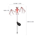 thumbnail image 3 of Voglyf Solar Garden Lights Outdoor for Halloween Decorations, 3D Scary Bat Skeleton Pathway Lights, Bat Decor for Lawn Porch Creepy Grave Yard Halloween Party Spooky Decoration,Orange, 3 of 6