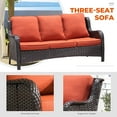 thumbnail image 3 of Ovios 4 Pieces Outdoor Patio Furniture Wicker Patio Sectional Sofa with Loveseat for Backyard, 3 of 6