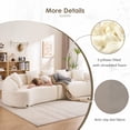 thumbnail image 6 of LiviNest Curved Sofa for Family Living Room: 110'' Kid & Pet-Safe Sectional - 0-Minute Setup Modular Couch - 900 LBS Capacity Chenille White, 6 of 6