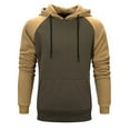 thumbnail image 4 of WREESH Men Hoodies Color Block Patchwork Blend Fleece Pullover Kanga Pocket Sweatshirts, 4 of 4