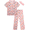 Pink Cupcakes, variant on Girls' Pajama Set - 2 Piece Button Down Sleepwear Pajamas for Girls with Spa Headband (4-12)