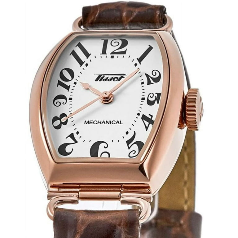 稀少 TISSOT(ティソ) Heritage Porto Quartz Ladies Watch Tissot Heritage Porto Mechanical White Dial Leather Strap