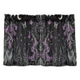 thumbnail image 7 of Yayeee Kitchen Curtains Light Filtering 27"x24" Rod Pocket Short Cafe Window Panel, Gothic Floral Print, 7 of 7