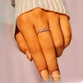 thumbnail image 4 of Anillo de plata 925 para mujer, anillo de la suerte fresco con 8 palabras con incrustaciones de circonita, anillo de moda simple para mujer, 4 of 5