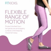 FITKICKS Classic Active Footwear Quick Dry Foldable Water Shoes, Dark Gray/Lavender (Womens)