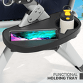 thumbnail image 6 of Magshion Zero Gravity Chair with Cushion, Folding Patio Recliner with Removable Side Tray and Pillow Headrest for Outdoor Lounge, Blue, 6 of 11