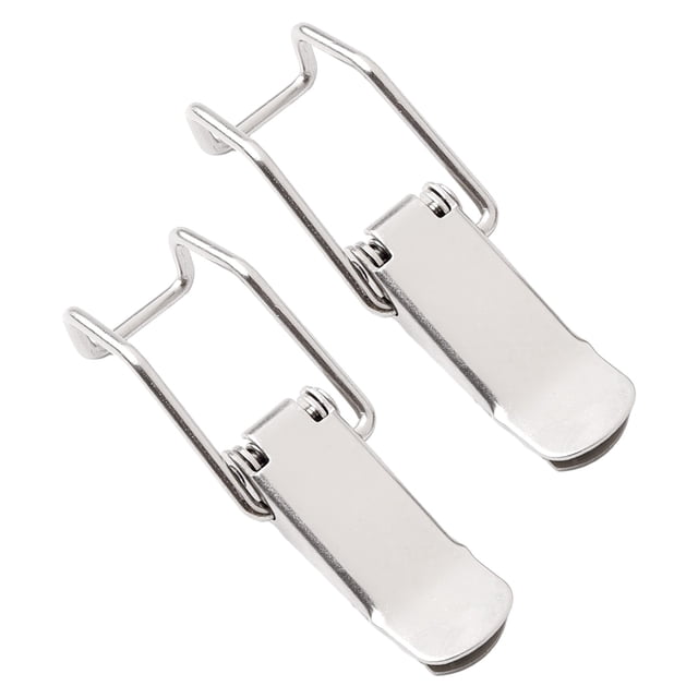 MYG 2PCS Lron Cabinet Box Hasp Lock Spring Latch Lock For Storage Cabinet Hardware