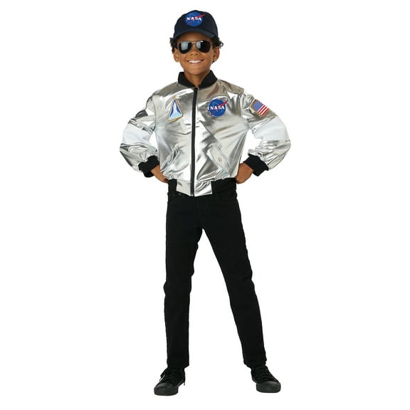 California Costumes NASA Flight Jacket Deluxe Child Costume | Small/Medium Unisex